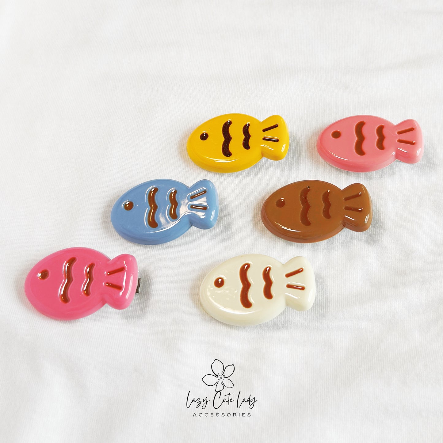 Mini & Standard Summer Fish Hair Clips – New Pastel Colors for Summer
