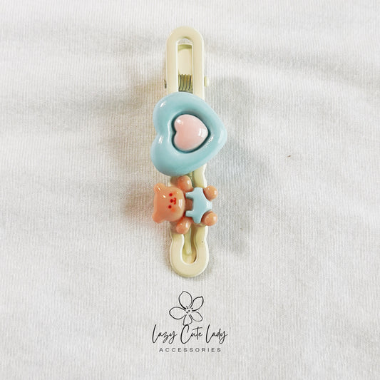 Bear Hug Love Hair Clip - Cute Hair Accessory - for girl,for women