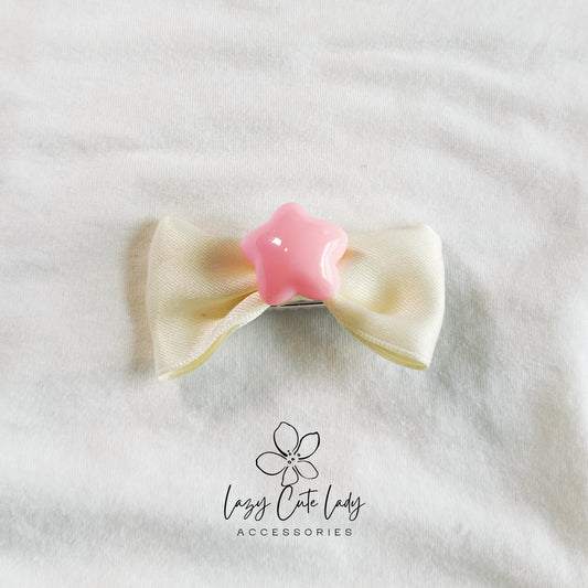Enchanting Starlight Satin Bow Clip - hair Clips - Hair Accessory