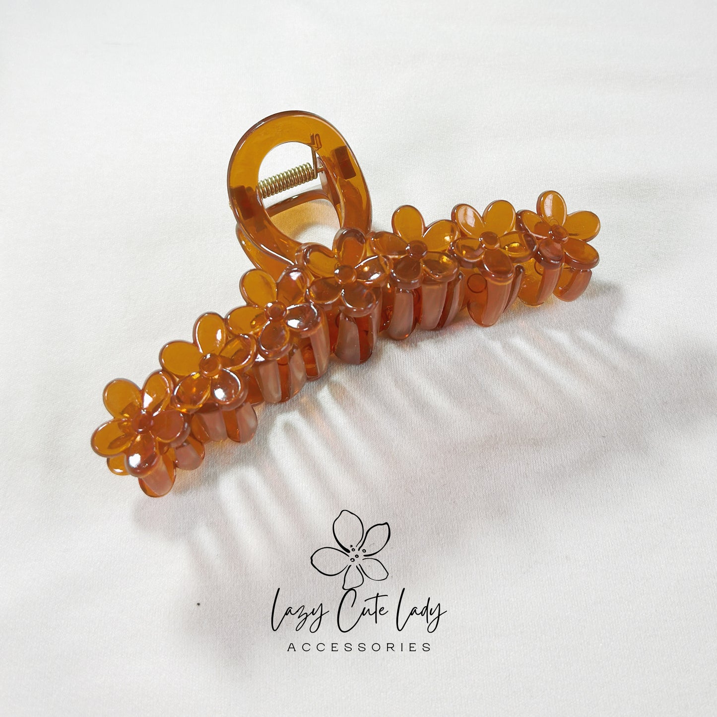 Large Floral Hair Claw Clip with Ice-inspired Design Hair accessory for women for girl - Flower hair accessory