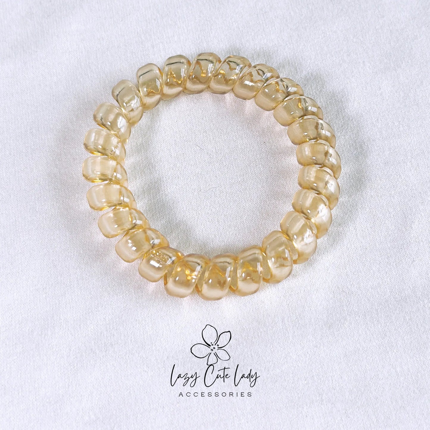 Transparent Pastel Spiral Hair Ties