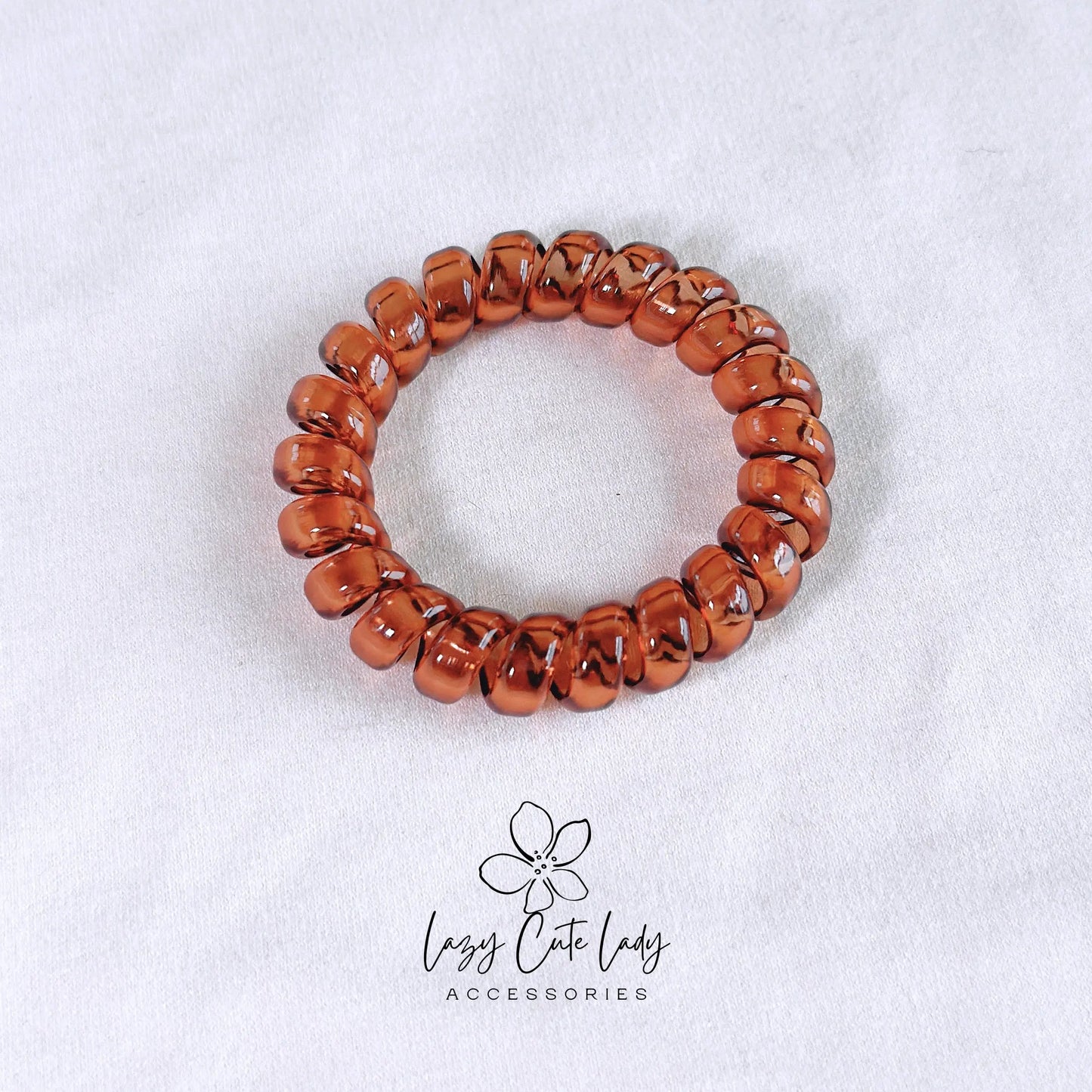 Transparent Pastel Spiral Hair Ties