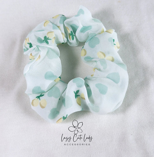 Lemon Zest Delight Hair Scrunchies