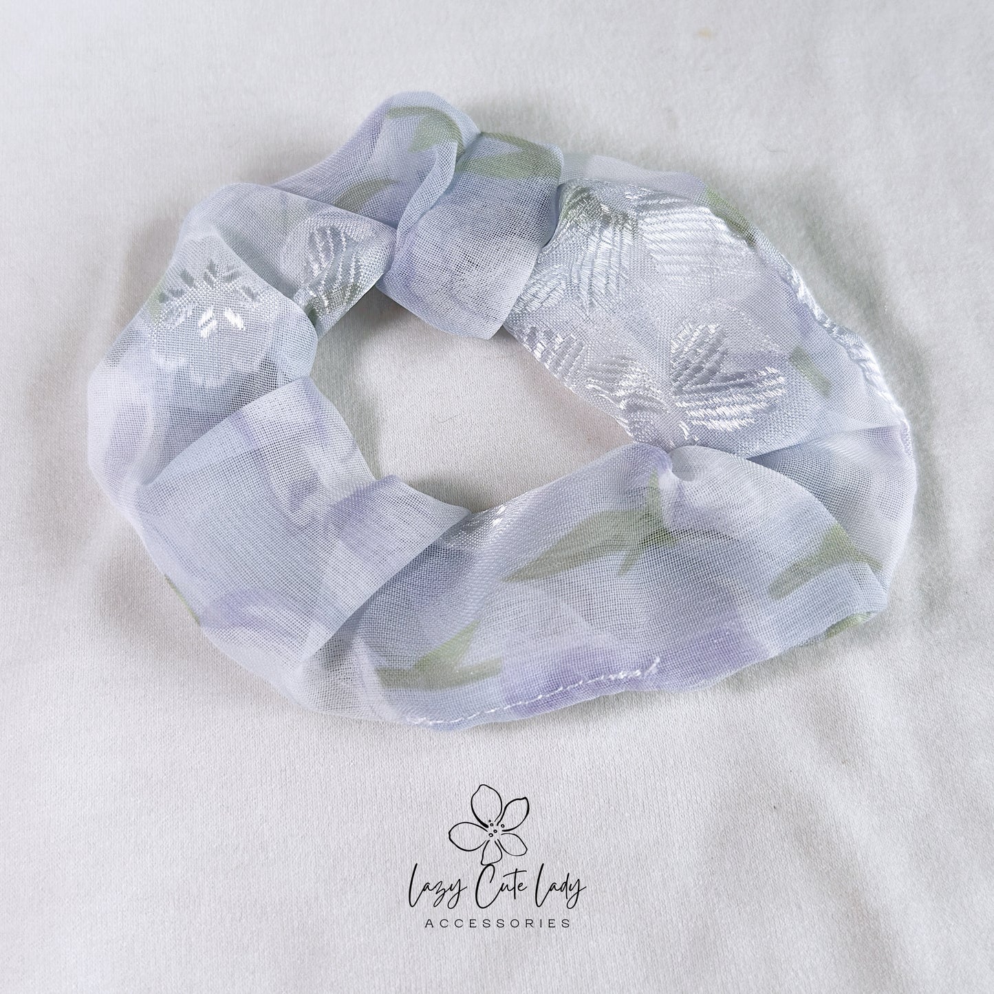 Purple Bloom Delight Hair Scrunchies