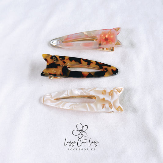 Adorable Kitty Hair Clip – Cute and Elegant Hair Accessory- for girl for women