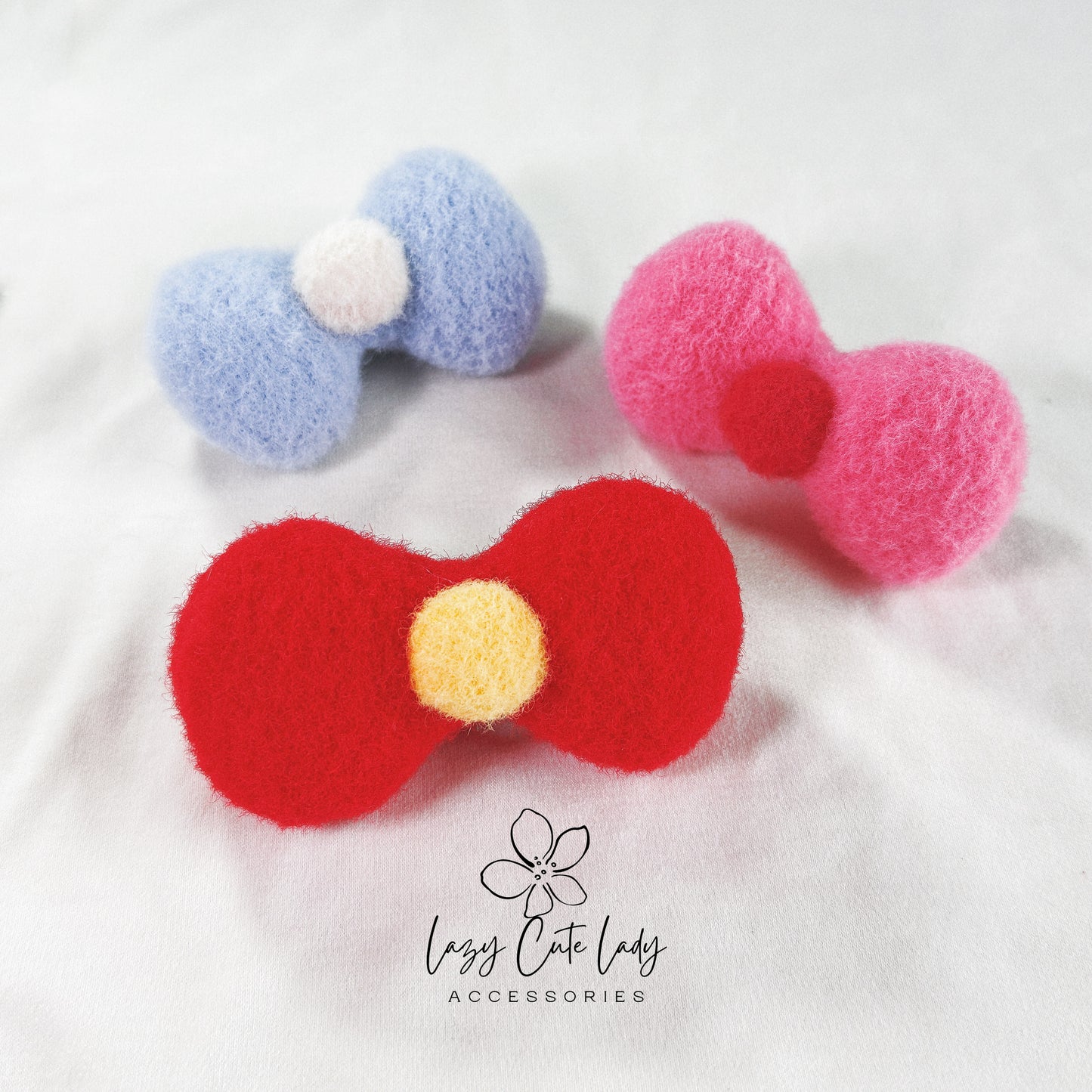 Adorable Felt Bow Hair Clip - cute Hair Accessory for girl