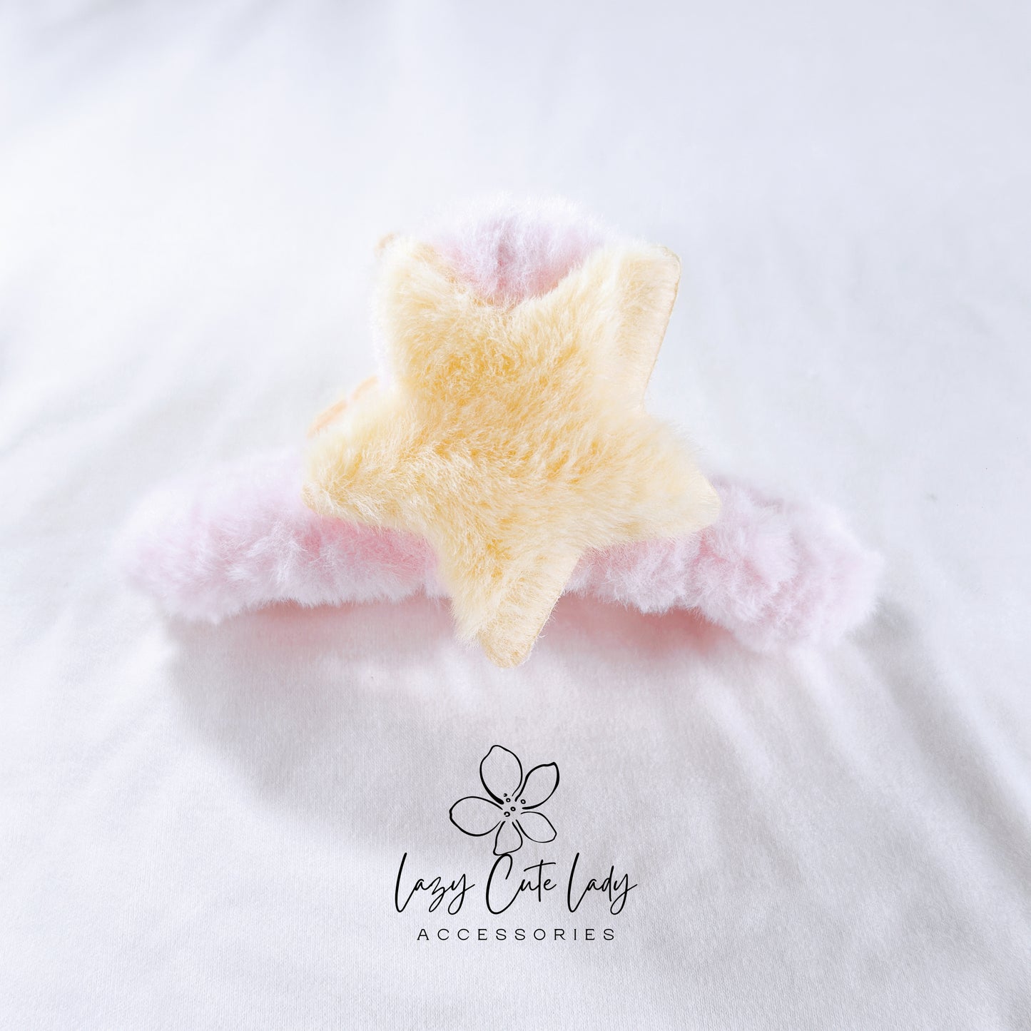 Plush Star Hair Accessories Series - Hair clips- Hair Claw - Star clips - for girl for women