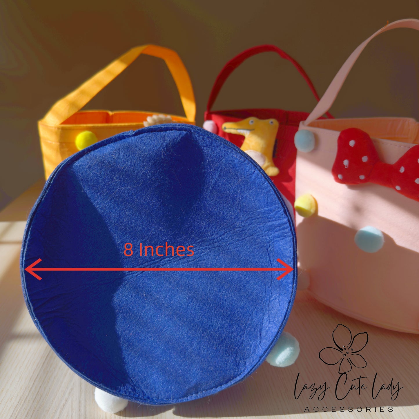 Handmade Felt Bucket Bag with Colorful Charm – Cute, Spacious, and Perfect for All Ages