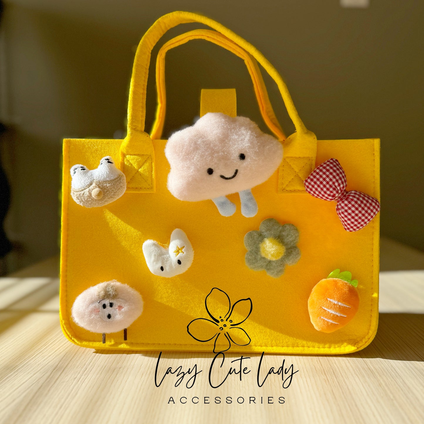 Handmade Felt Cloud Tote Bag – Adorable, Spacious, and Perfect for All Ages