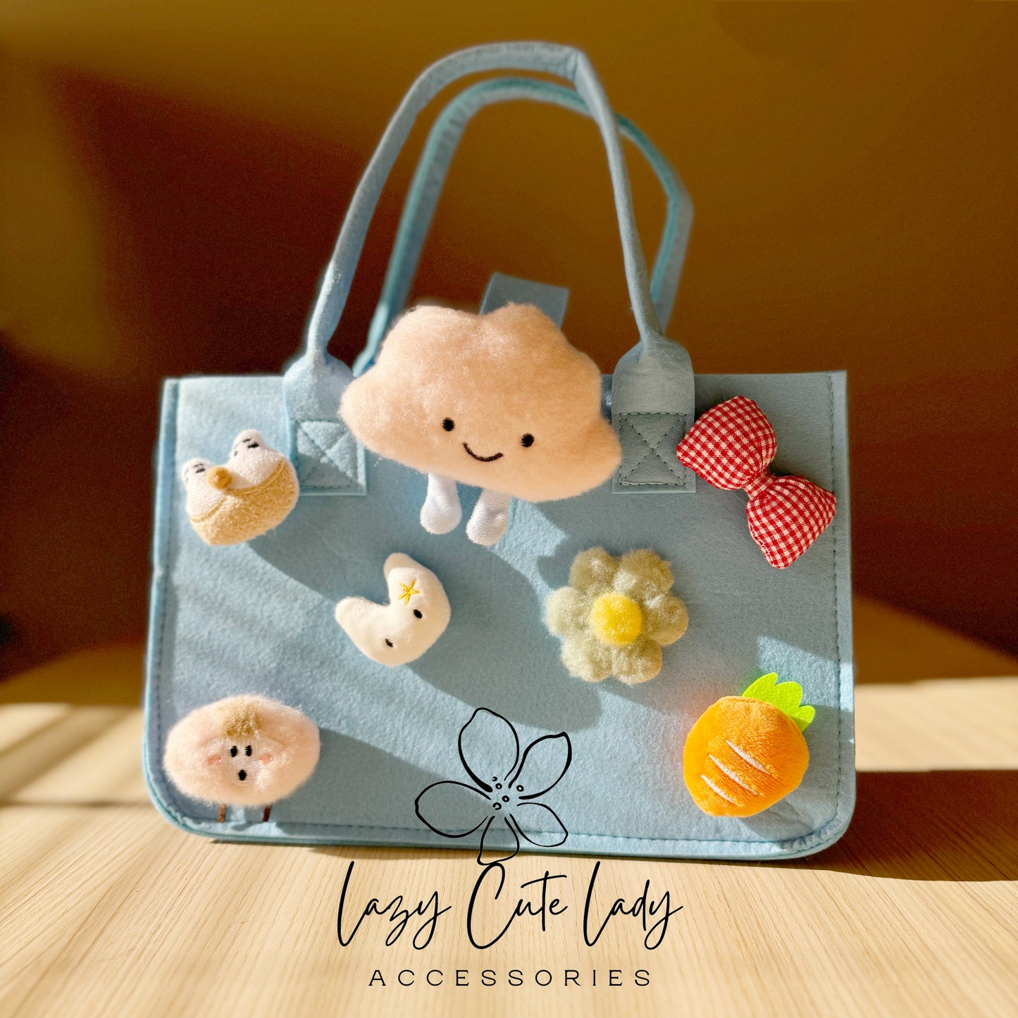 Handmade Felt Cloud Tote Bag – Adorable, Spacious, and Perfect for All Ages