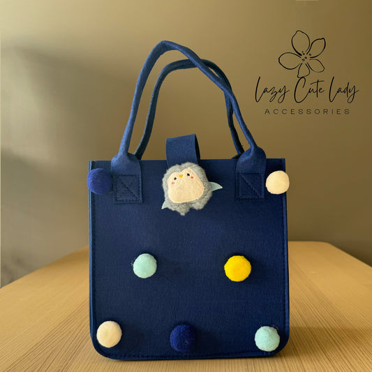 Handmade Felt Animal Tote Bag – Adorable, Spacious, and Perfect for All Ages
