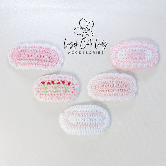 Handmade Crochet Hair Clip Set – Cute & Colorful Knitted Hair Accessories