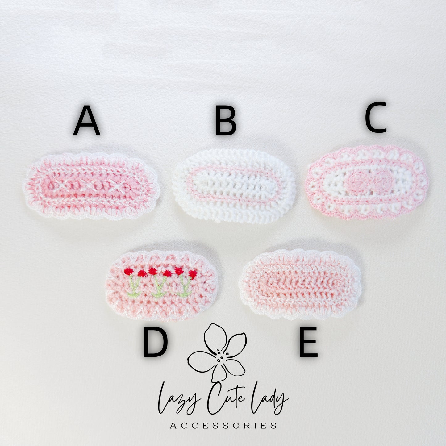 Handmade Crochet Hair Clip Set – Cute & Colorful Knitted Hair Accessories