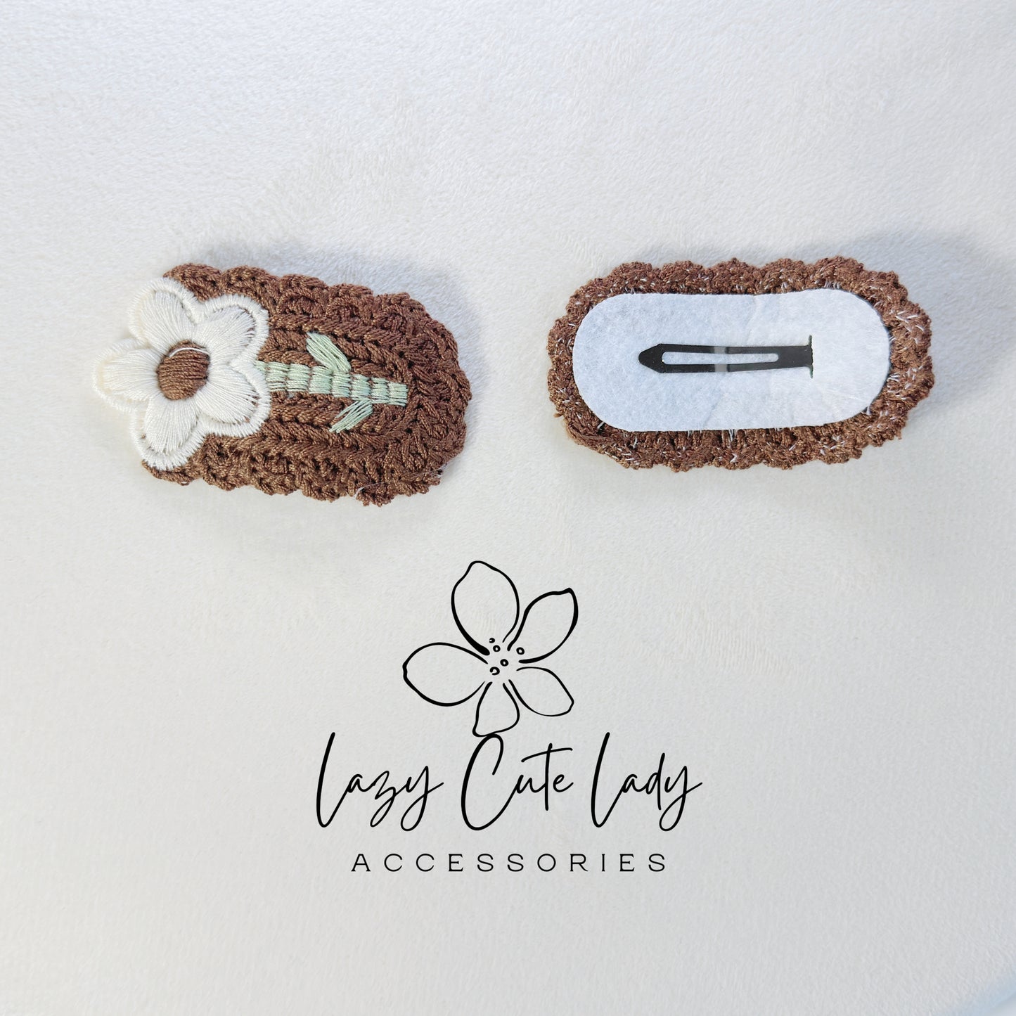 Handmade Crochet Hair Clip Set – Cute & Colorful Knitted Hair Accessories