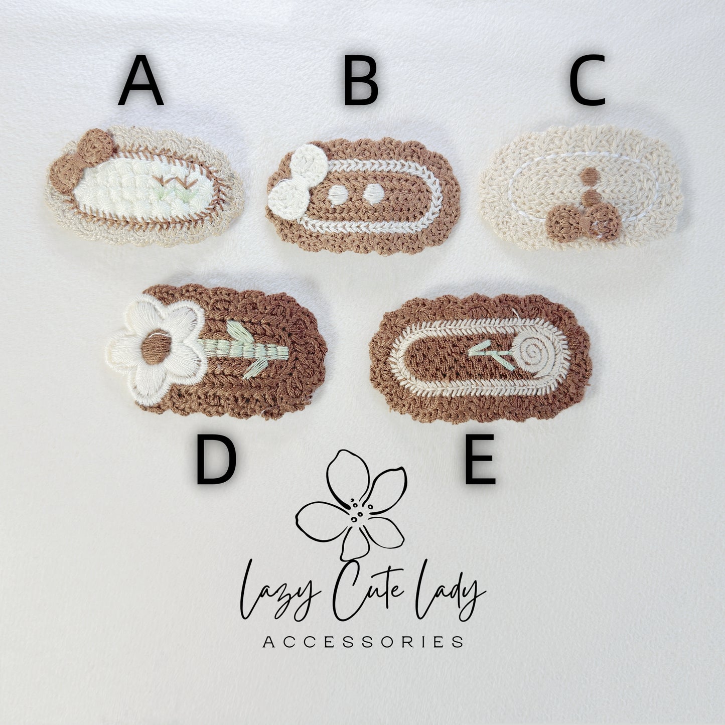 Handmade Crochet Hair Clip Set – Cute & Colorful Knitted Hair Accessories