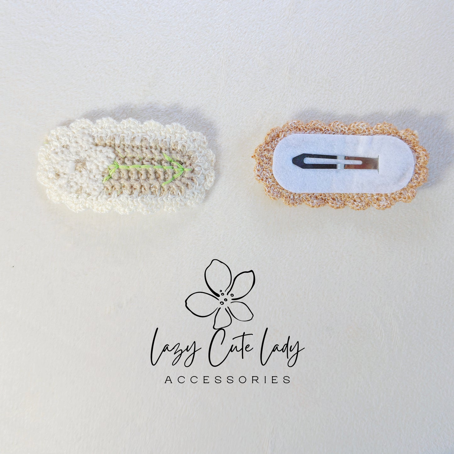 Handmade Crochet Hair Clip Set – Cute & Colorful Knitted Hair Accessories