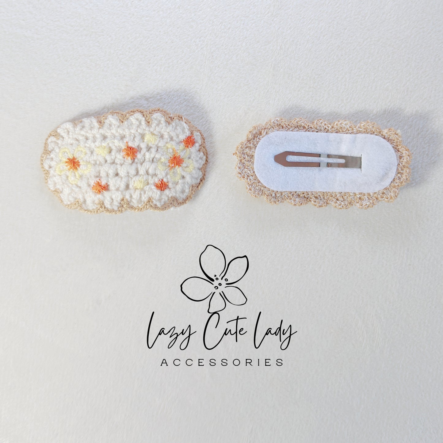 Handmade Crochet Hair Clip Set – Cute & Colorful Knitted Hair Accessories