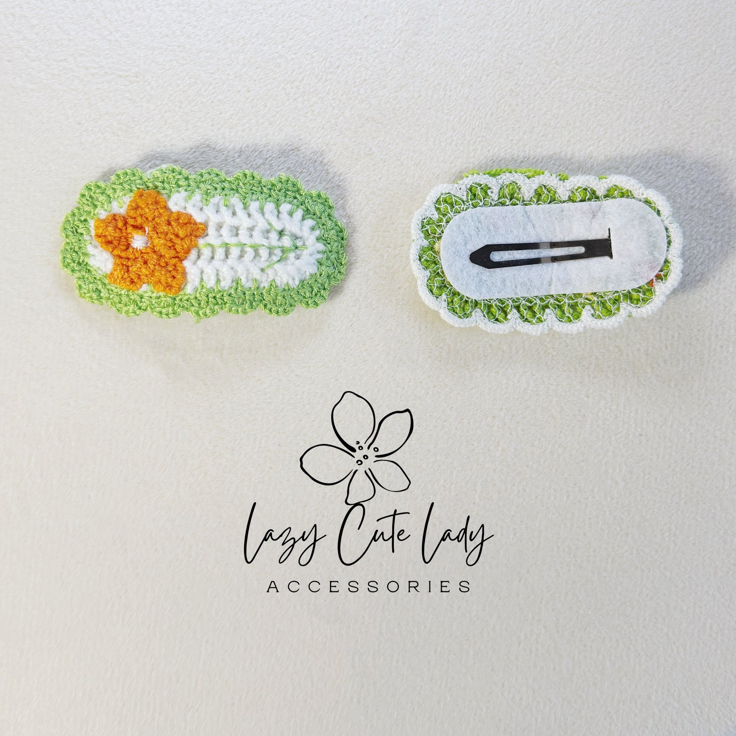 Handmade Crochet Hair Clip Set – Cute & Colorful Knitted Hair Accessories