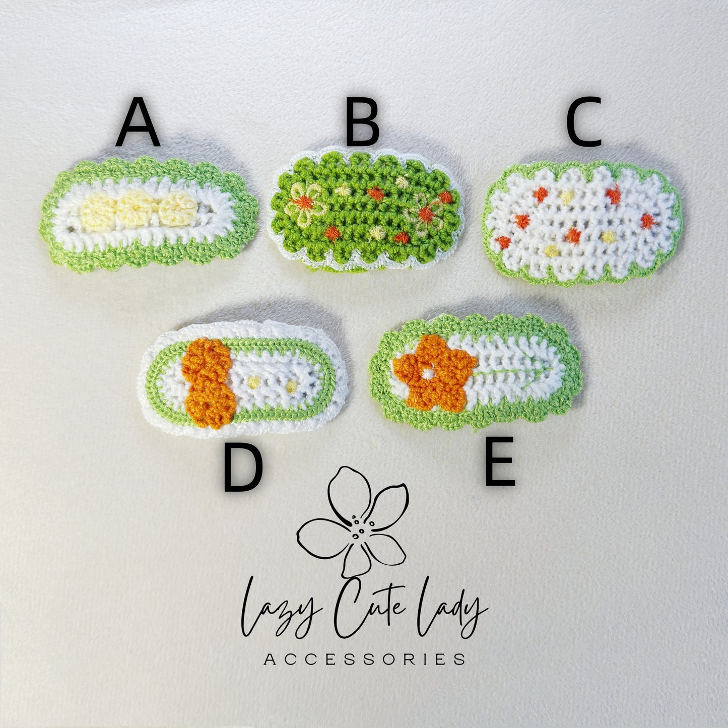 Handmade Crochet Hair Clip Set – Cute & Colorful Knitted Hair Accessories