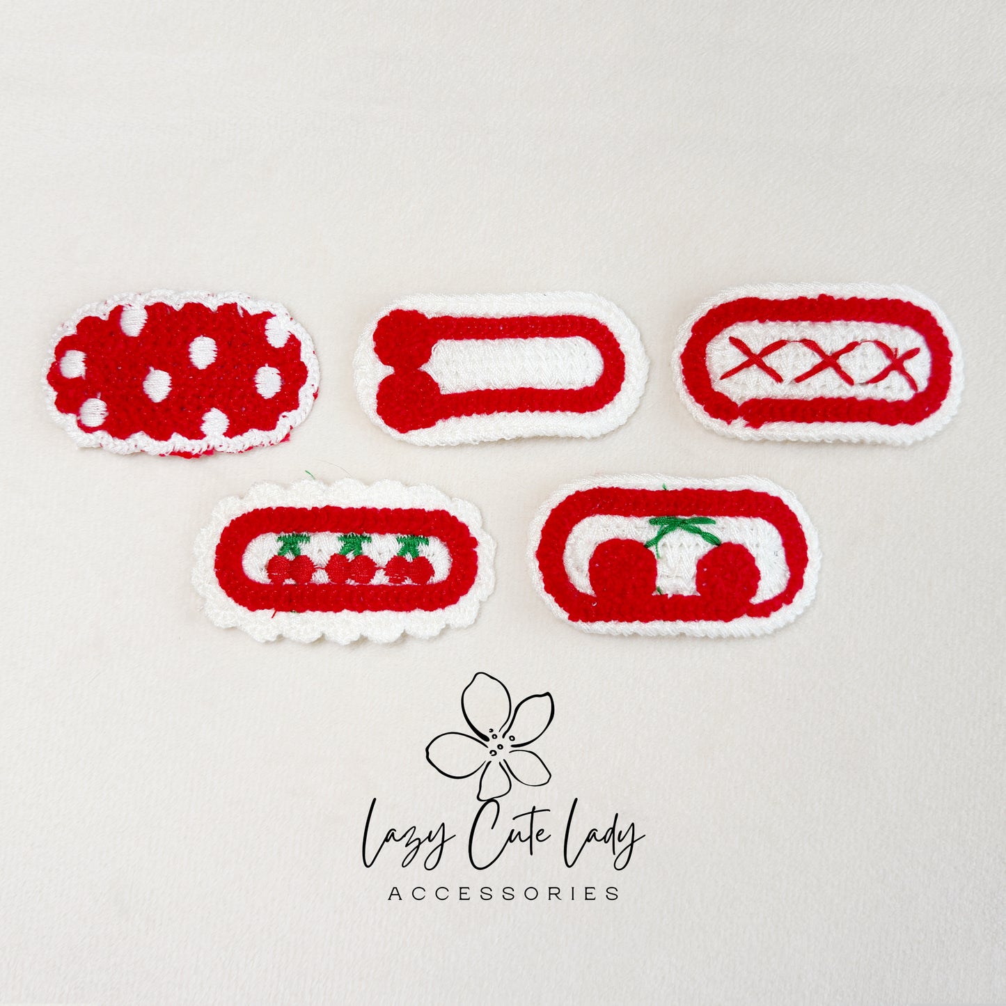 Handmade Crochet Hair Clip Set – Cute & Colorful Knitted Hair Accessories