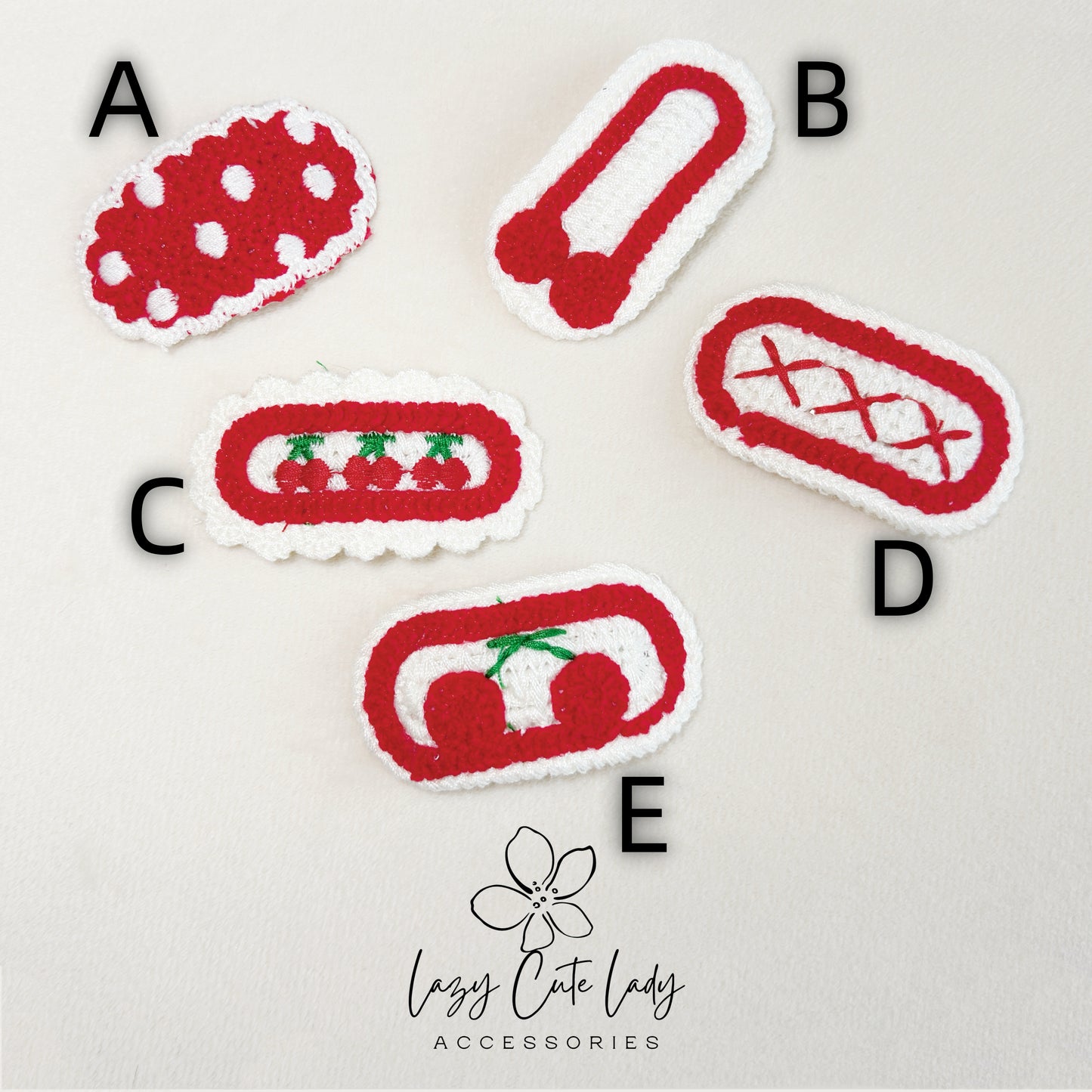 Handmade Crochet Hair Clip Set – Cute & Colorful Knitted Hair Accessories