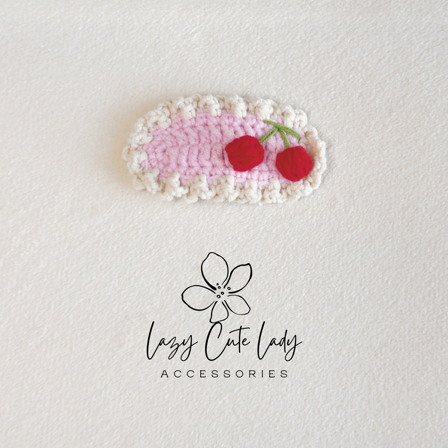 Handmade Crochet Cherry Hair Clip Series– Cute & Sweet Knitted Hair Accessories