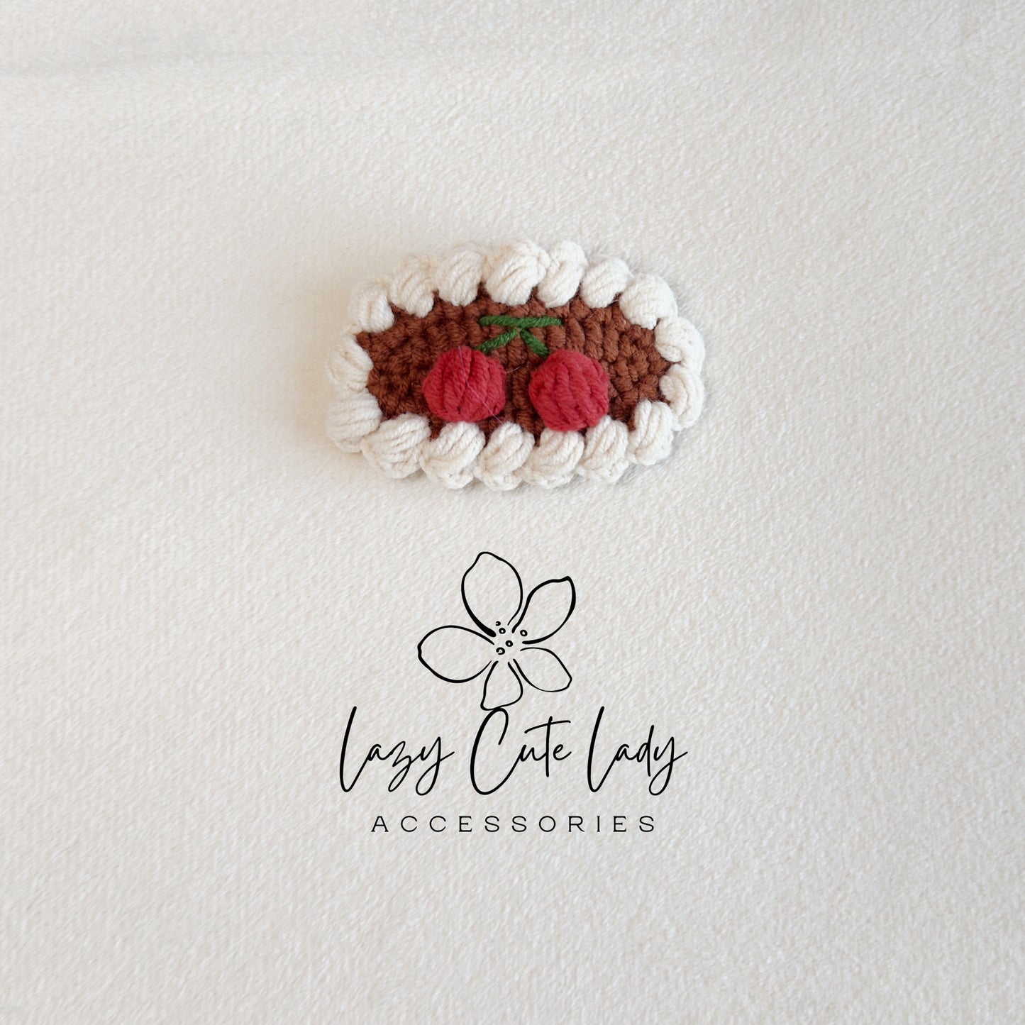 Handmade Crochet Cherry Hair Clip Series– Cute & Sweet Knitted Hair Accessories