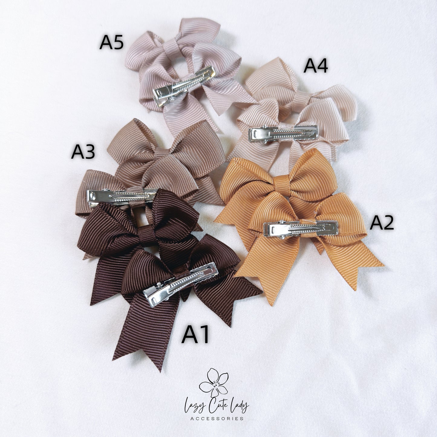 Mini Bow Hair Clips Set – Cute and Versatile - Baby Hair Accessory- 15 different colors