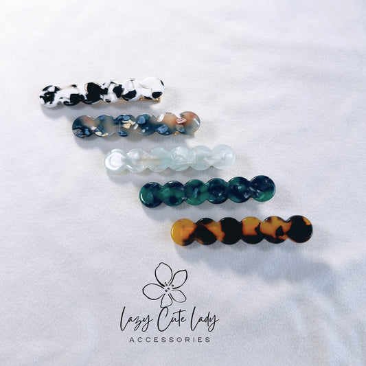 Vintage Eco-Friendly Acetate Hair Clip – Stylish and Sustainable - Hair Accessory- colorful Hair Clips- for girl for women