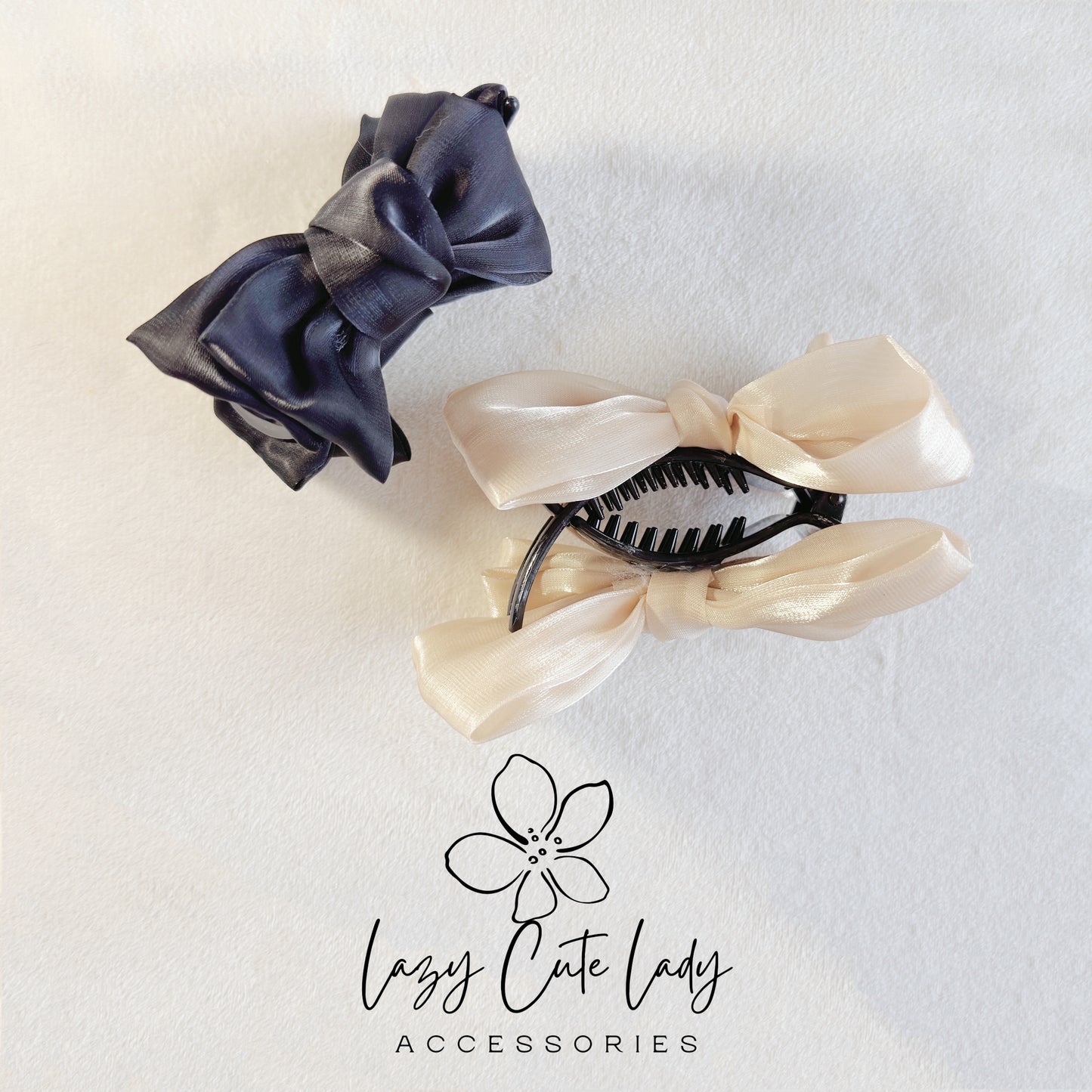 Elegant Silk Bow Ponytail Hair Clip – Chic & Versatile Hair Accessory