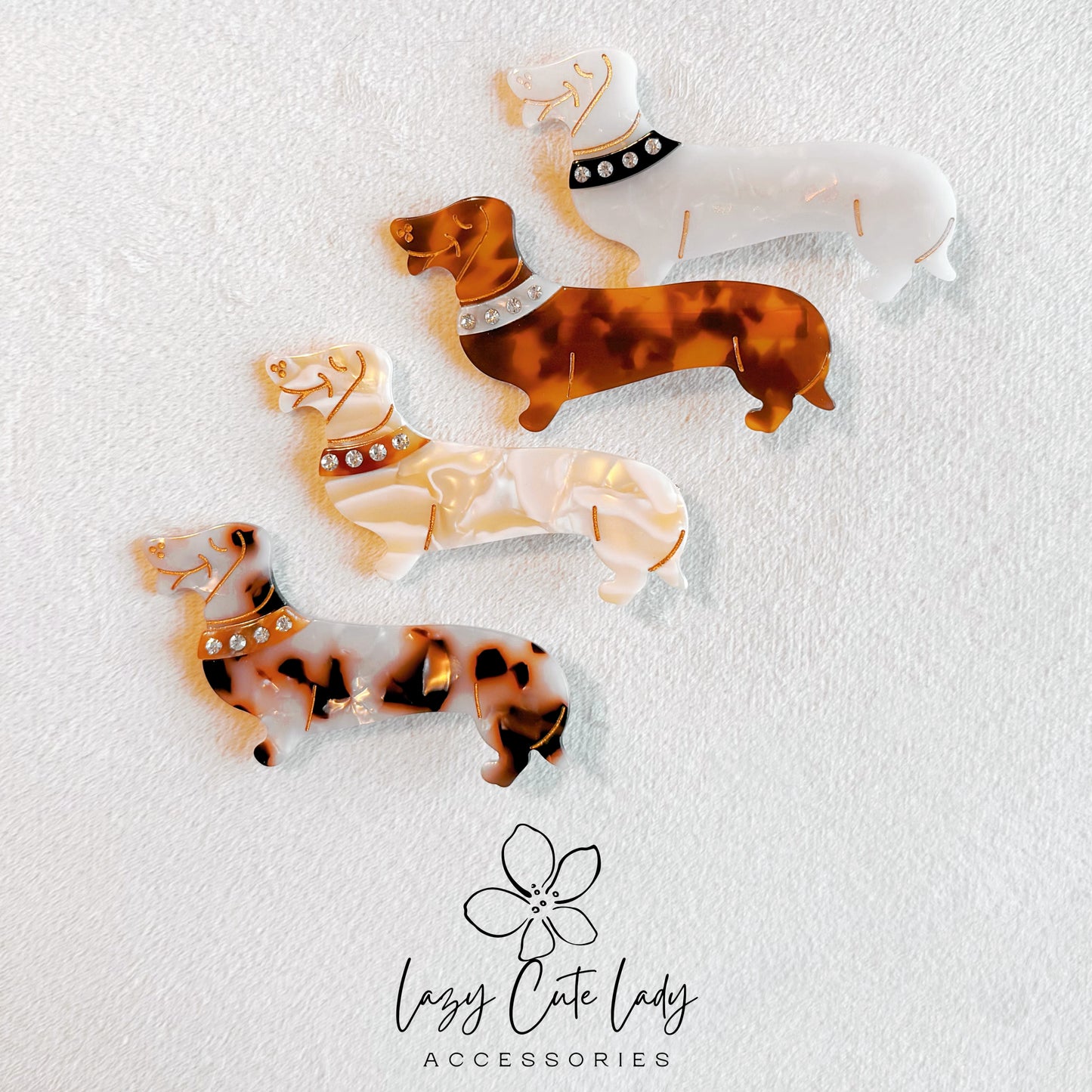 Adorable Dachshund-Shaped Hair Clip – Fashionable and Playful Accessory-Cute Dog HairClips