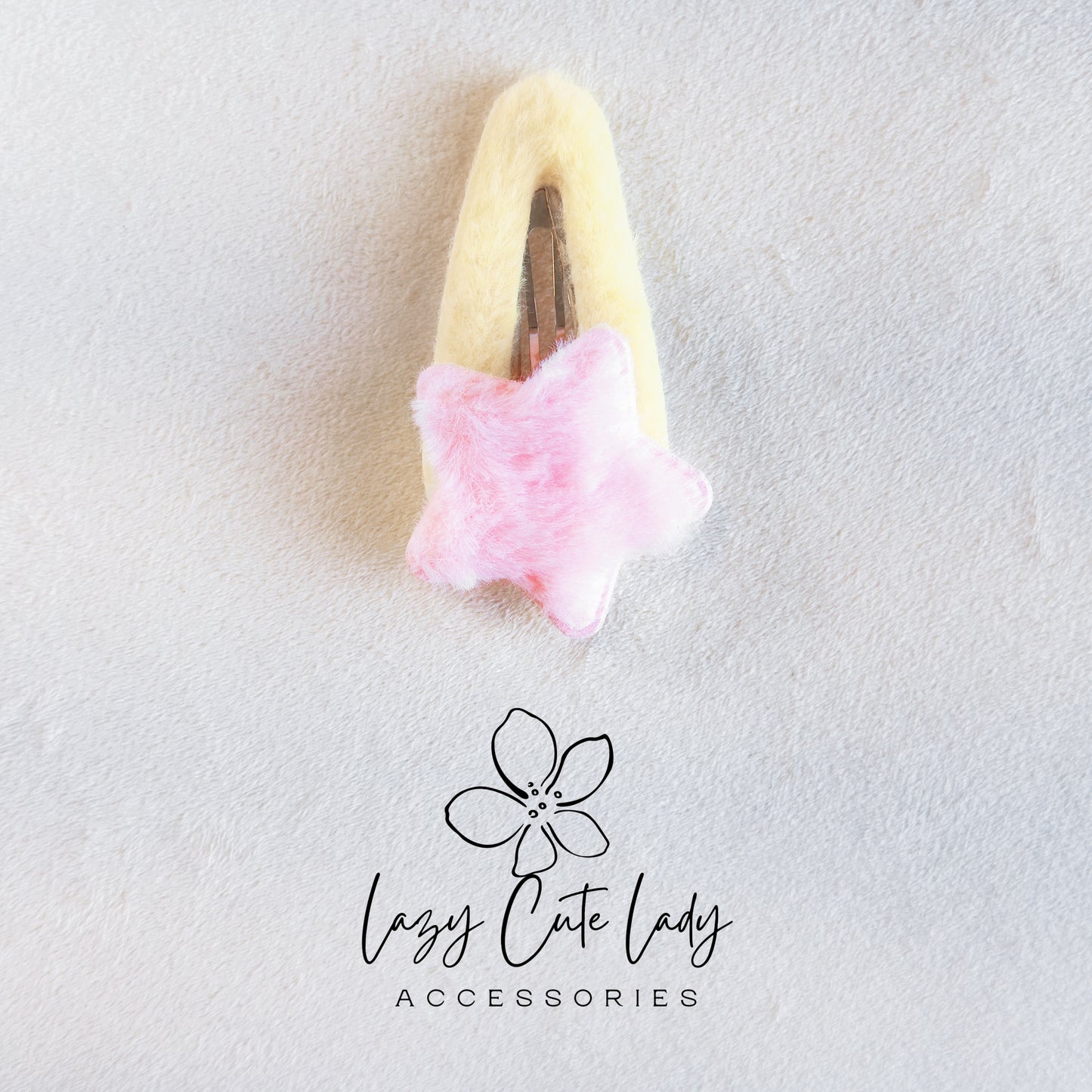 Plush Star Hair Accessories Series - Hair clips- Hair Claw - Star clips - for girl for women