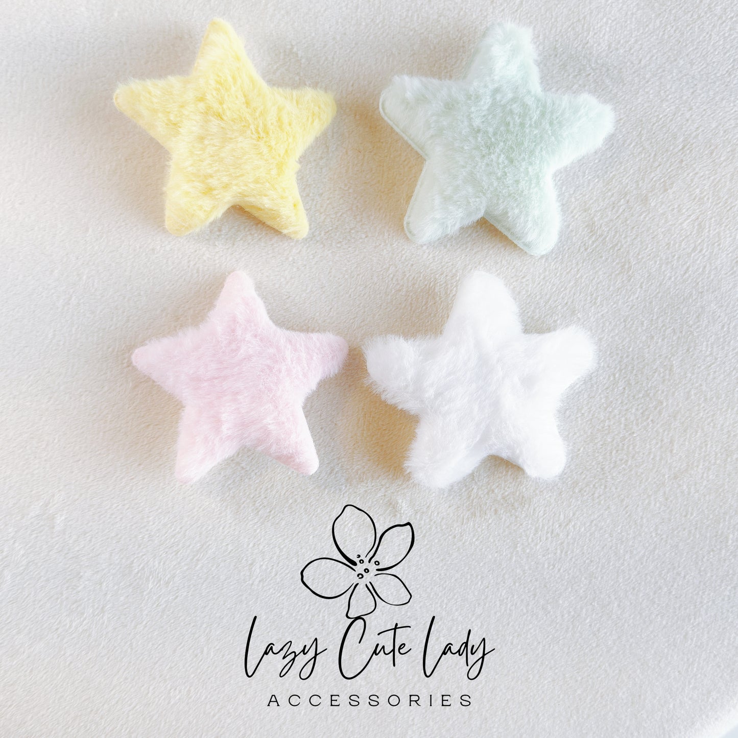 Plush Star Hair Accessories Series - Hair clips- Hair Claw - Star clips - for girl for women