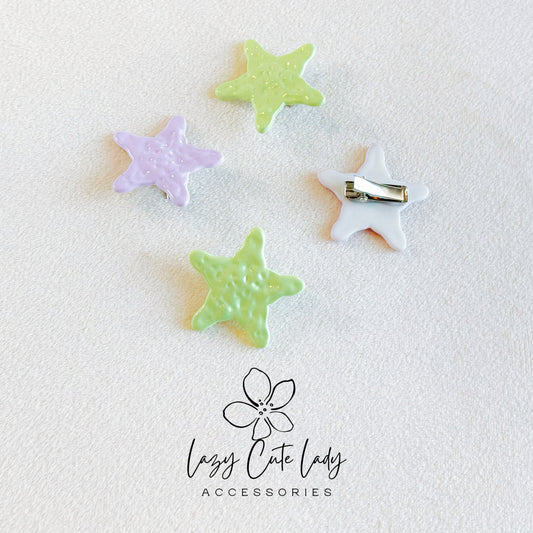 Cute Candy-Colored Starfish Hair Clips – Sweet Mini Hair Accessories for Girls & All Ages- Baby HairClips-Colorful Star HairClips