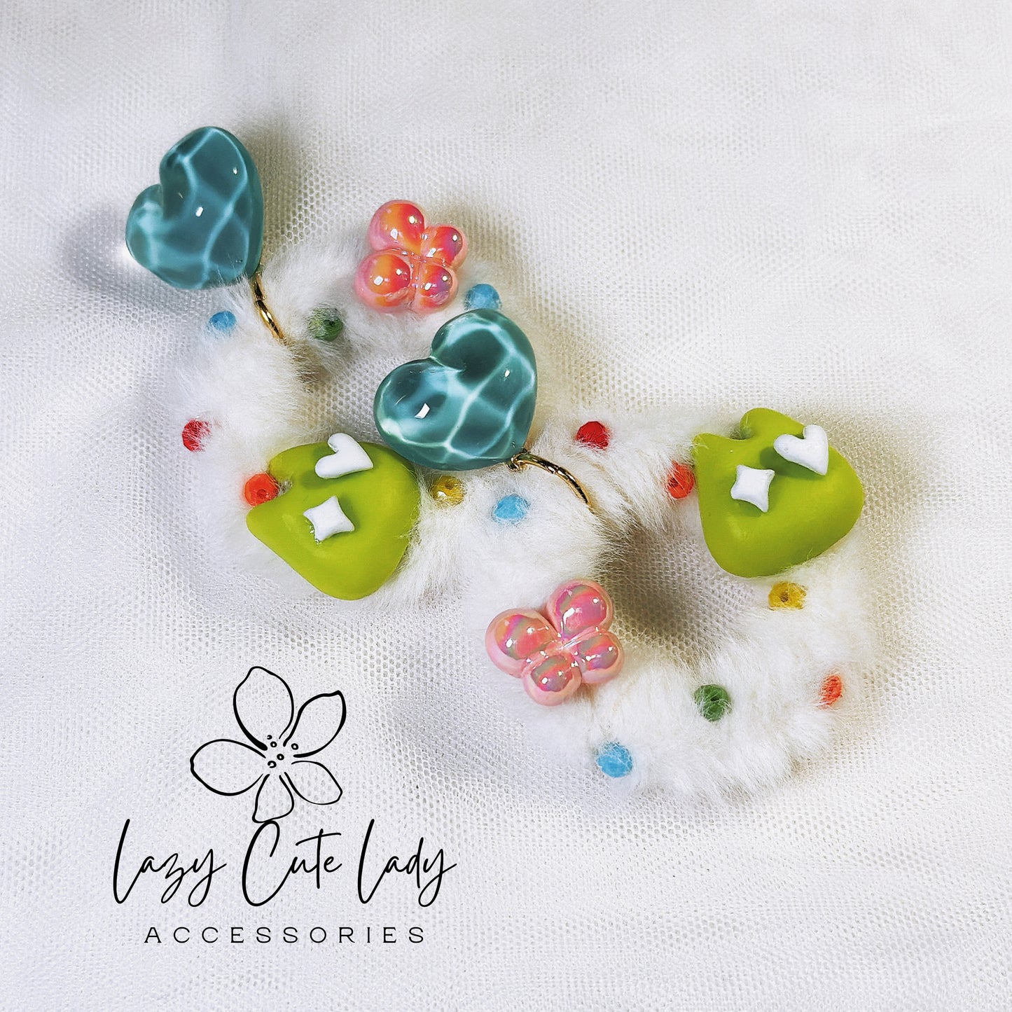 Playful Charm: Handcrafted Fluffy Earrings