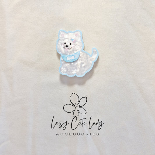 Acrylic Animal Friends Hair Clips – Shiny Cartoon Puppy & Kitty Barrettes | 6 Styles