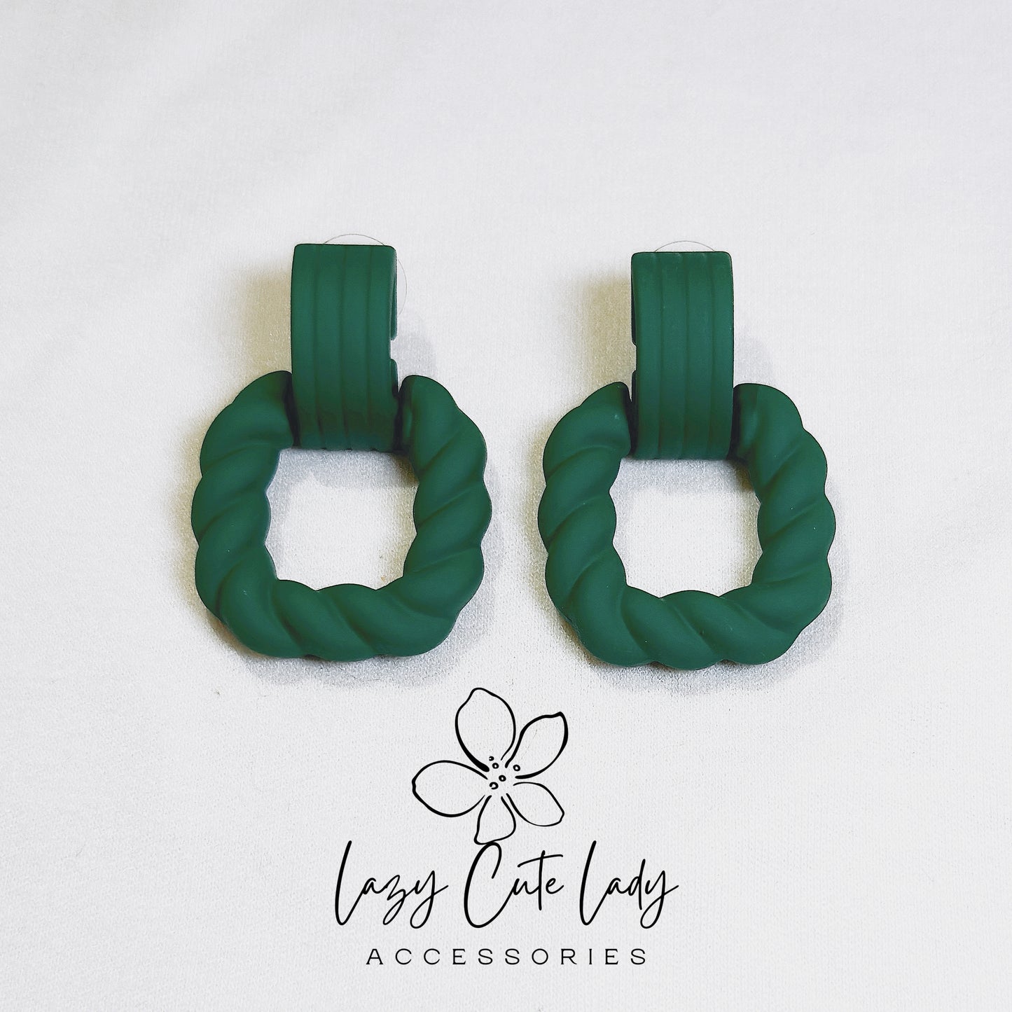 Lazy Cute Lady Accessories-Versatile Twist: Square Geometric Twisted Earrings- Cute Earrings- Gift - for girl for women