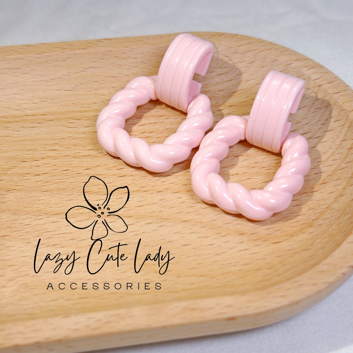 Lazy Cute Lady Accessories-Versatile Twist: Square Geometric Twisted Earrings- Cute Earrings- Gift - for girl for women