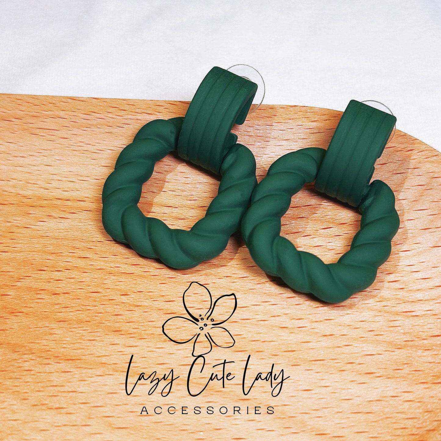 Lazy Cute Lady Accessories-Versatile Twist: Square Geometric Twisted Earrings- Cute Earrings- Gift - for girl for women