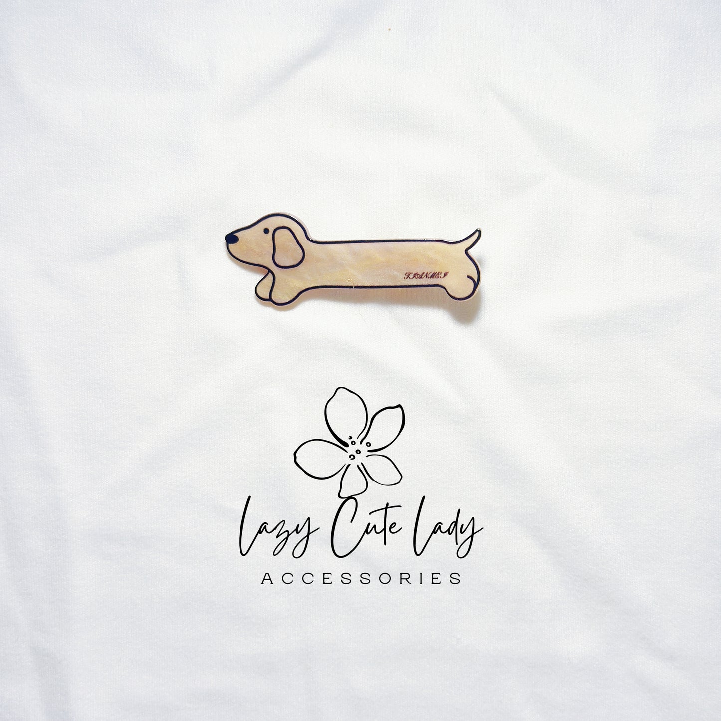 Dachshund Dog Acrylic Hair Clips – Playful Sausage Dog & Bone Barrettes | 7 Styles- Cute Hair Clips- Gift For Her- Puppy HairClips