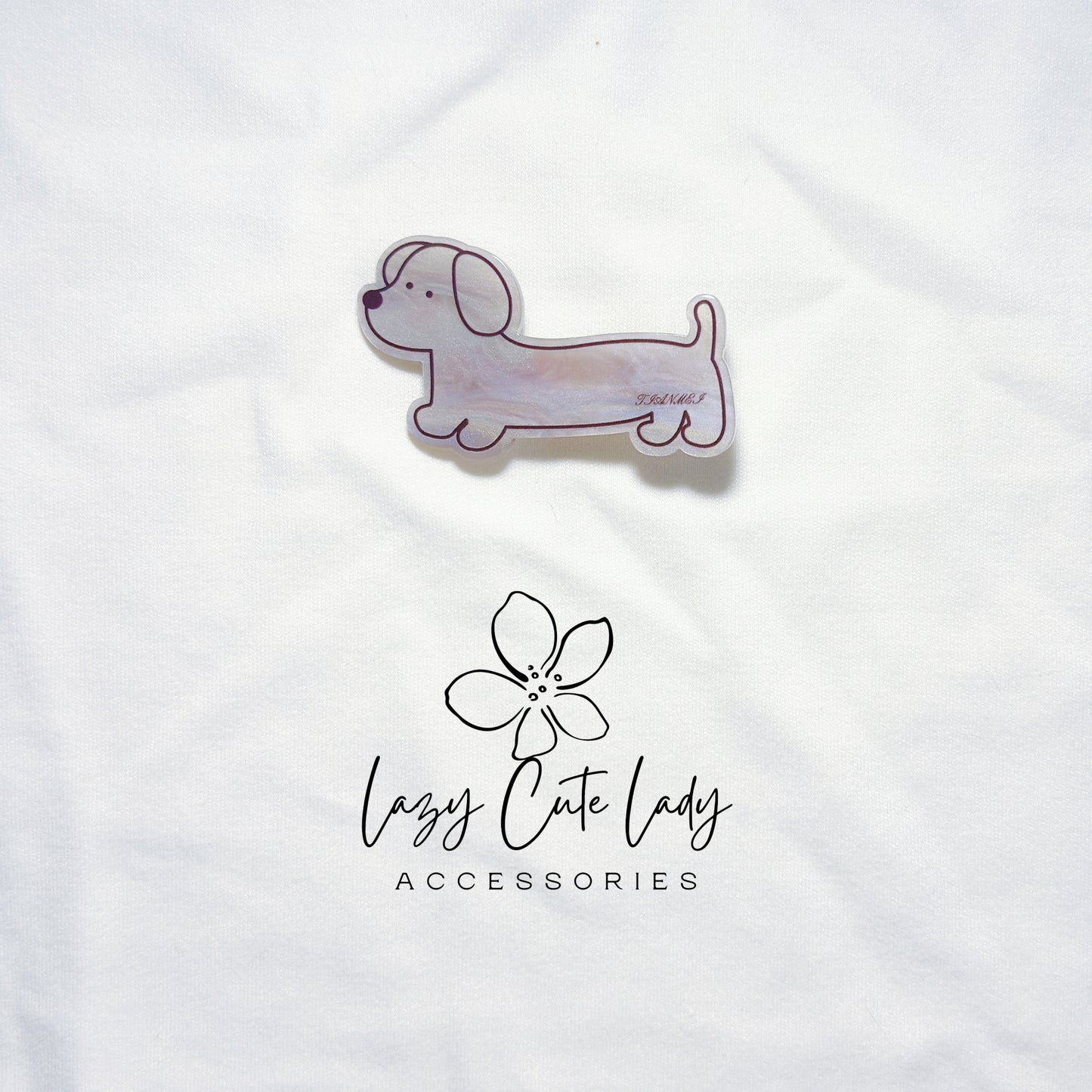 Dachshund Dog Acrylic Hair Clips – Playful Sausage Dog & Bone Barrettes | 7 Styles- Cute Hair Clips- Gift For Her- Puppy HairClips