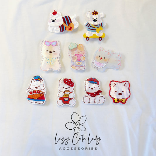 Puppy & Kitty Pals Hair Clips – Adorable Cartoon Animal Barrettes for Kids | 9 Cute Designs