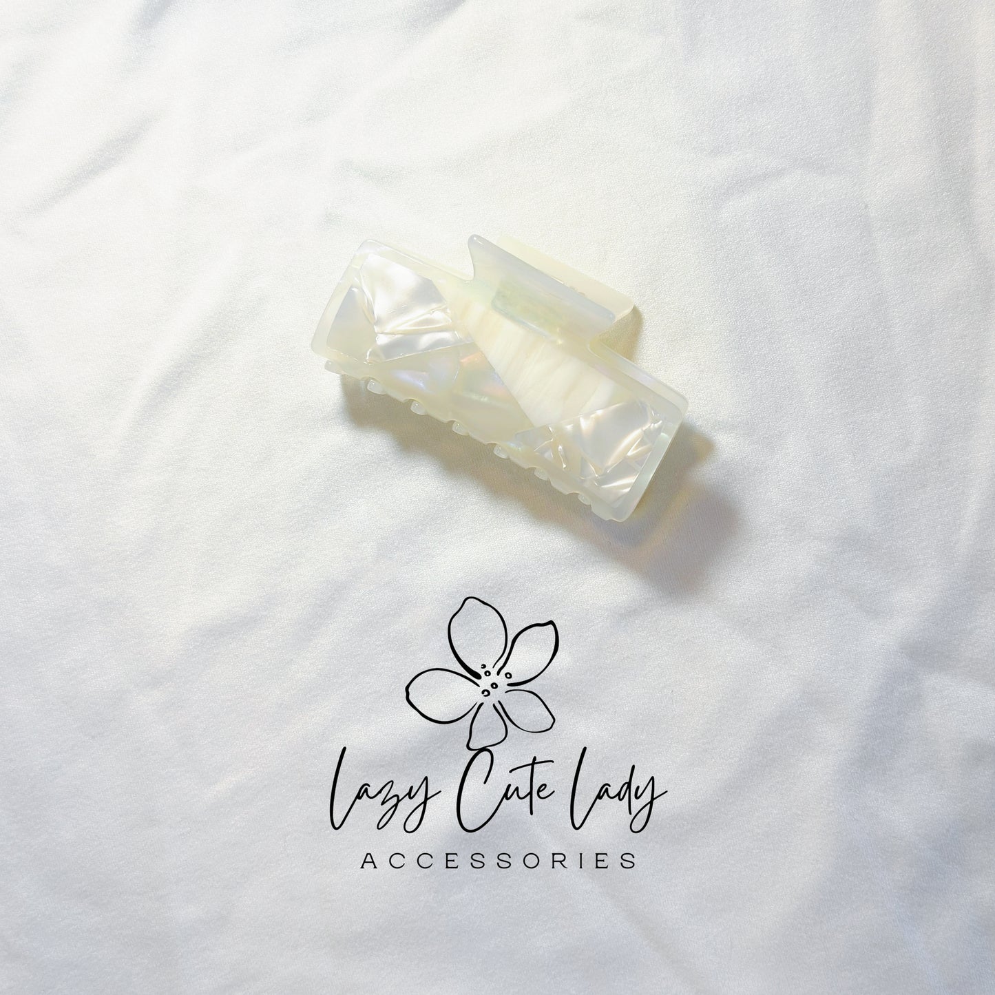 Geometric Acetate Hair Claw Clip – Eco-Friendly Resin Claw in Modern Colorblock Design | 3.5" Strong Grip for Thick Hair