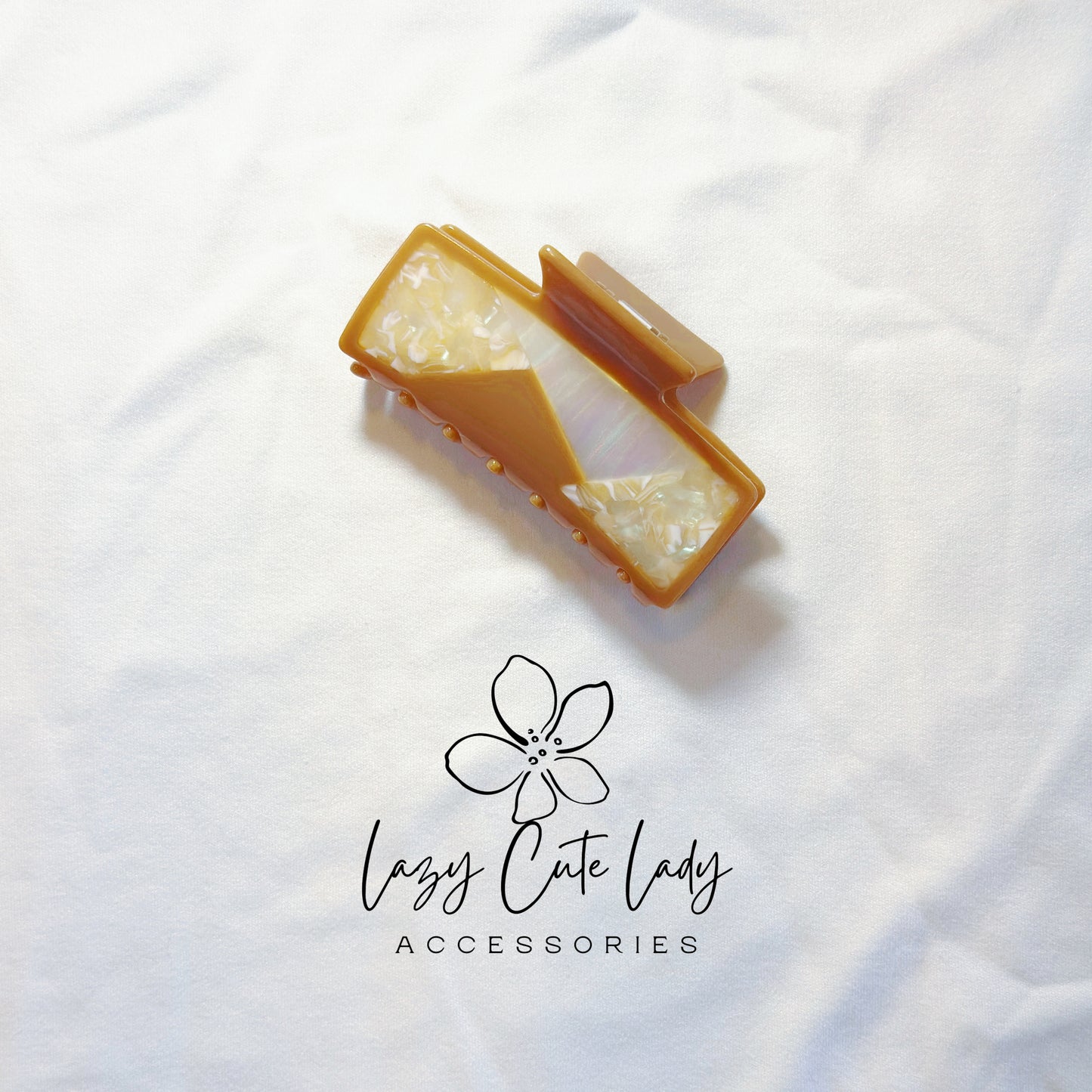 Geometric Acetate Hair Claw Clip – Eco-Friendly Resin Claw in Modern Colorblock Design | 3.5" Strong Grip for Thick Hair