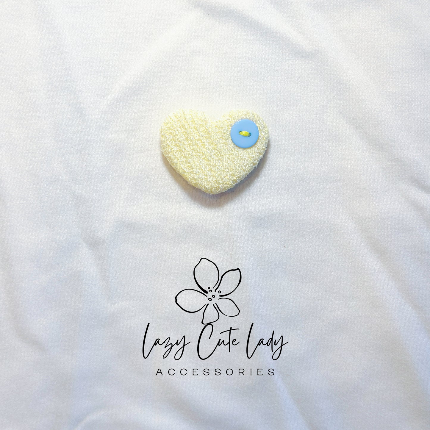 Colorful Heart Hair Clips – Textured Fabric Barrettes with Button Accent | Cute & Soft Hair Accessories for Girls, Toddlers & Gifting