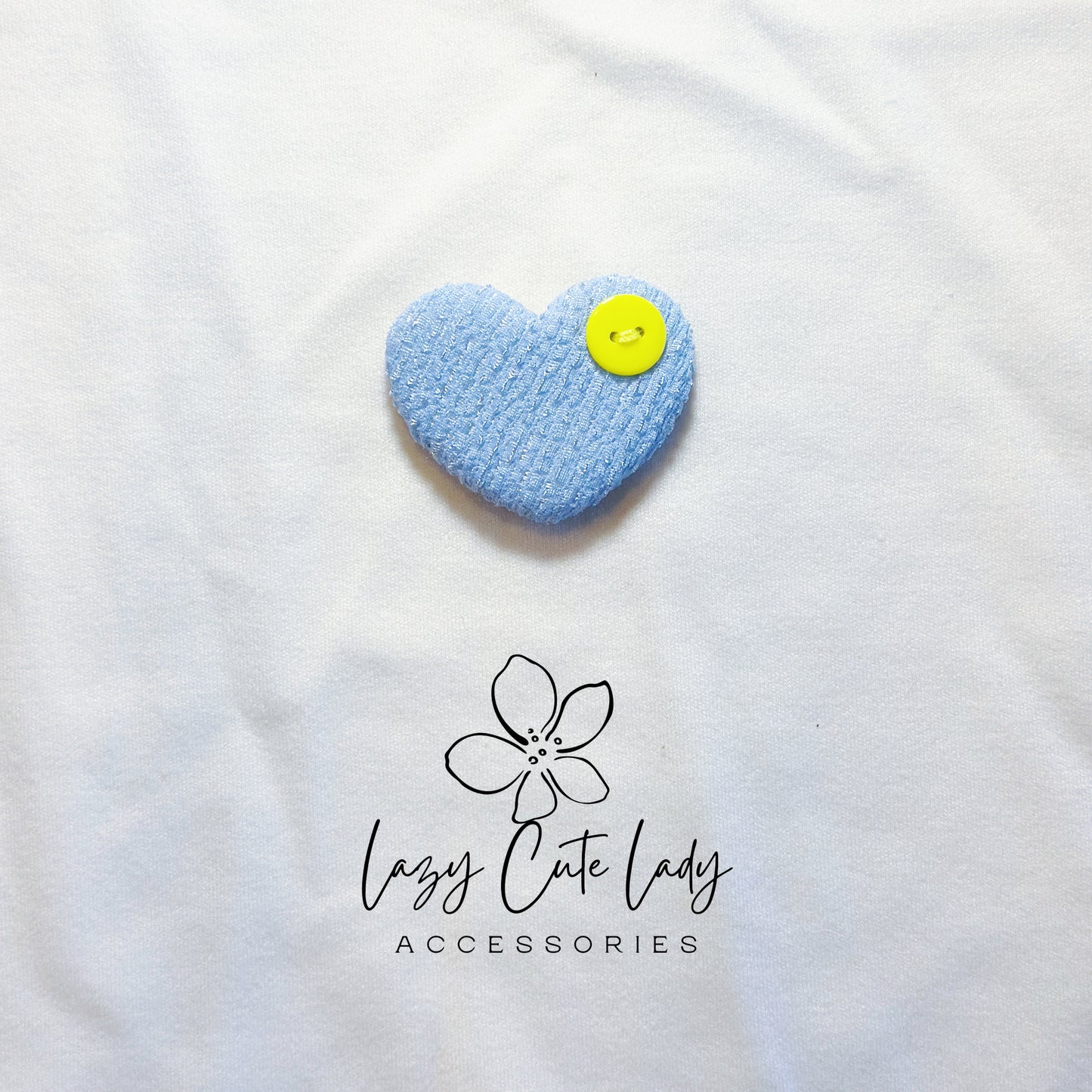 Colorful Heart Hair Clips – Textured Fabric Barrettes with Button Accent | Cute & Soft Hair Accessories for Girls, Toddlers & Gifting