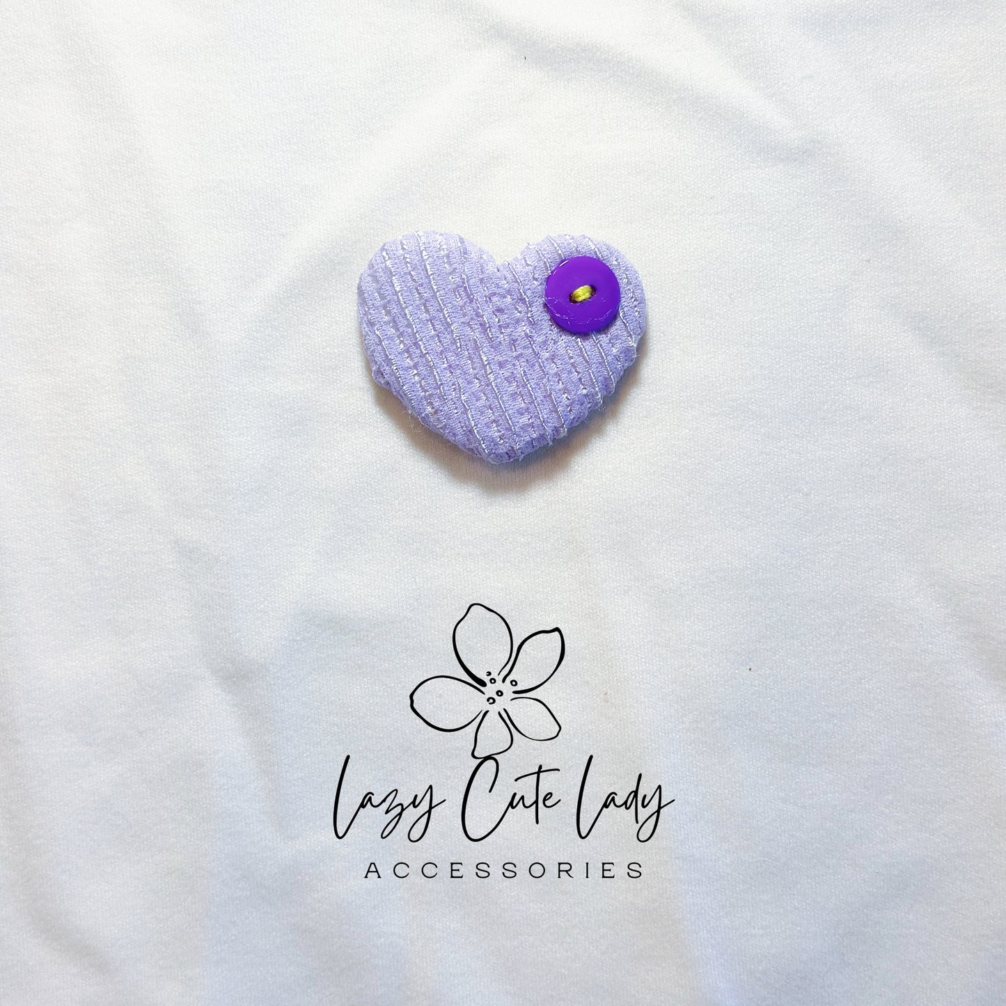 Colorful Heart Hair Clips – Textured Fabric Barrettes with Button Accent | Cute & Soft Hair Accessories for Girls, Toddlers & Gifting