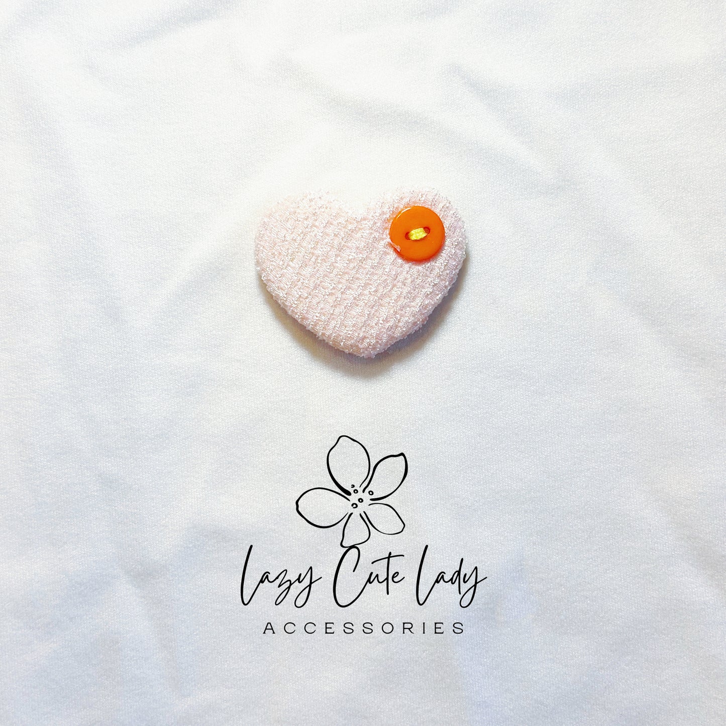 Colorful Heart Hair Clips – Textured Fabric Barrettes with Button Accent | Cute & Soft Hair Accessories for Girls, Toddlers & Gifting