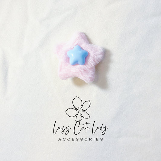 Fluffy Star Hair Clips – Colorful Plush Star Barrettes in 4 Cute Styles | Soft Hair Accessories for Girls, Toddlers & Gifting