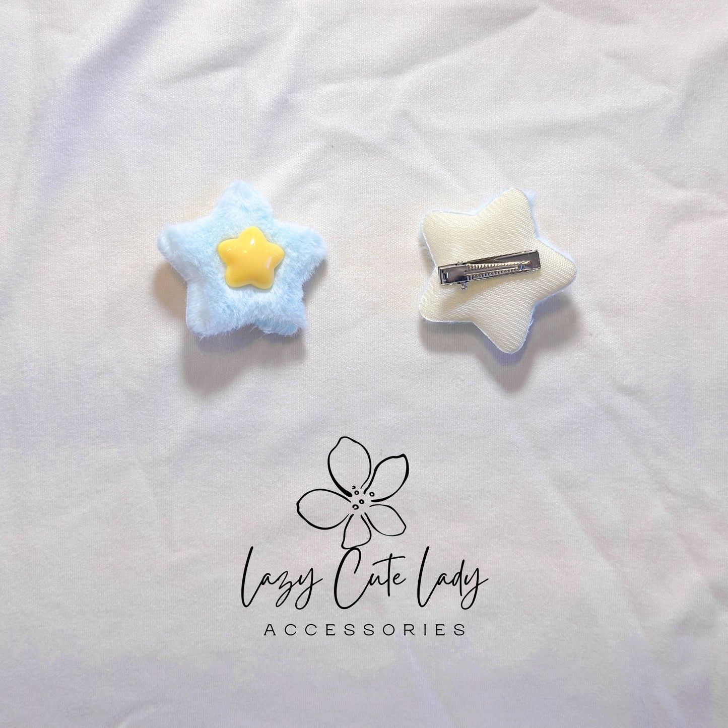 Fluffy Star Hair Clips – Colorful Plush Star Barrettes in 4 Cute Styles | Soft Hair Accessories for Girls, Toddlers & Gifting